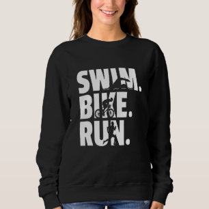 Simma Cykla Springa Grafisk Löpning Simning Cyklin T Shirt