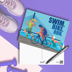 SIMMA. CYKLA. SPRINTA. TRIATLON tema Vykort