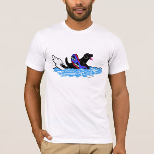 Simma den svart Labrador tecknaden T-shirt