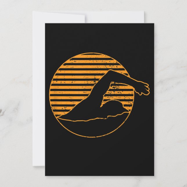 Simma designgåva för simning av Älskare Julkort (Framsida)