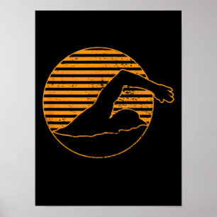 Simma designgåva för simning av Älskare Poster