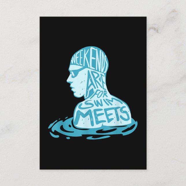 Simma designgåva för Swimmer-sommargåva Tilläggskort (Framsida)