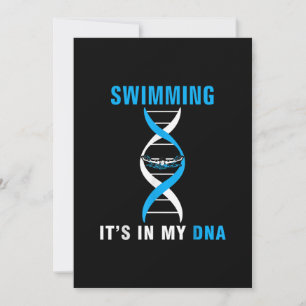 Simma dess i min DNA-funny SwimerSwim Coola Kärlek Julkort
