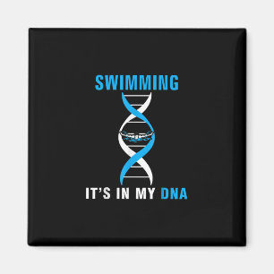 Simma dess i min DNA-funny SwimerSwim Coola Kärlek Magnet