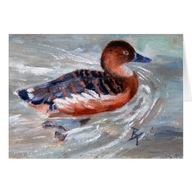 Simma det tomma kortet för anka hälsningskort (Framsidan Horizontal)