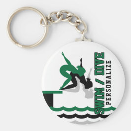 Simma Dive Team - Grönt och svart Nyckelring