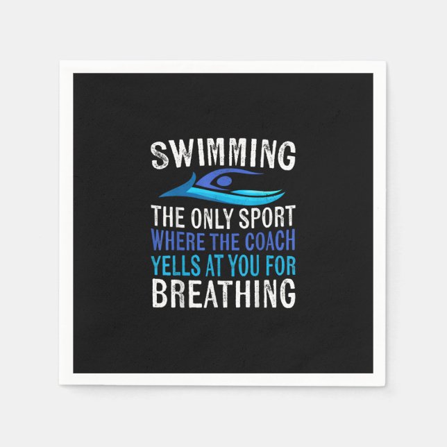 Simma endast sport där coachschwimmer ger pappersservett (Framsidan)