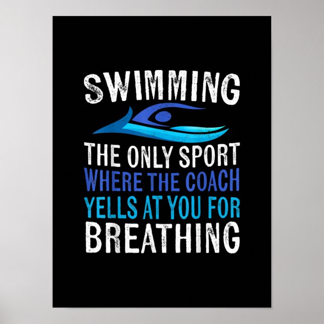 Simma endast sport där coachschwimmer ger poster (Framsidan)