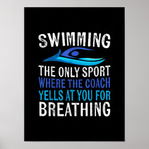 Simma endast sport där coachschwimmer ger poster