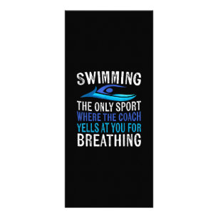 Simma endast sport där coachschwimmer ger reklamkort