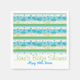 Simma fiskbabyskor pappersservett