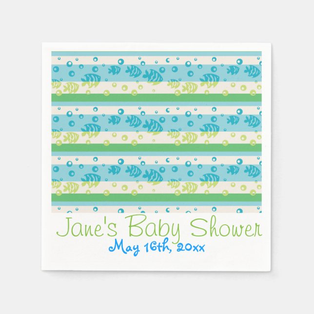 Simma fiskbabyskor pappersservett (Framsidan)