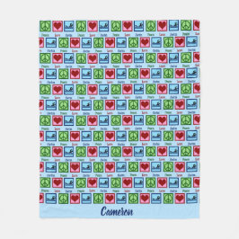 Simma för Anpassningsbar för Swimming i Kärlek Fleecefilt