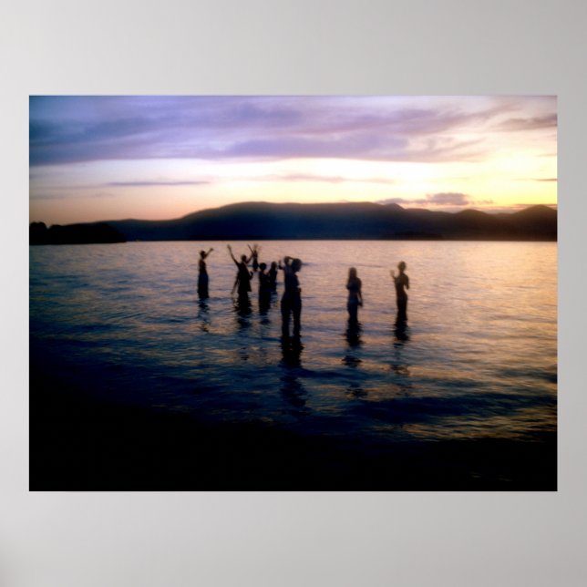 Simma för tonåringar vid solnedgång poster (Framsidan)