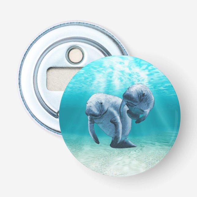 Simma för två Manatees Flasköppnare (Framsidan)