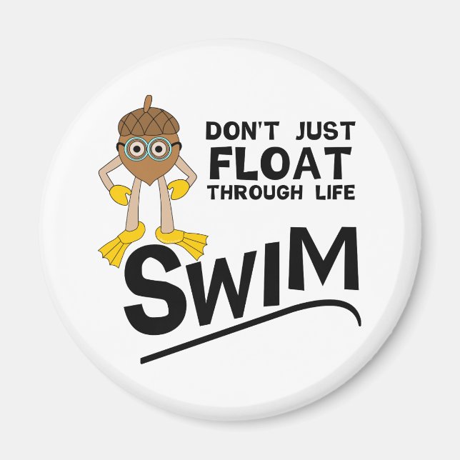 Simma genom liv magnet (Framsidan)