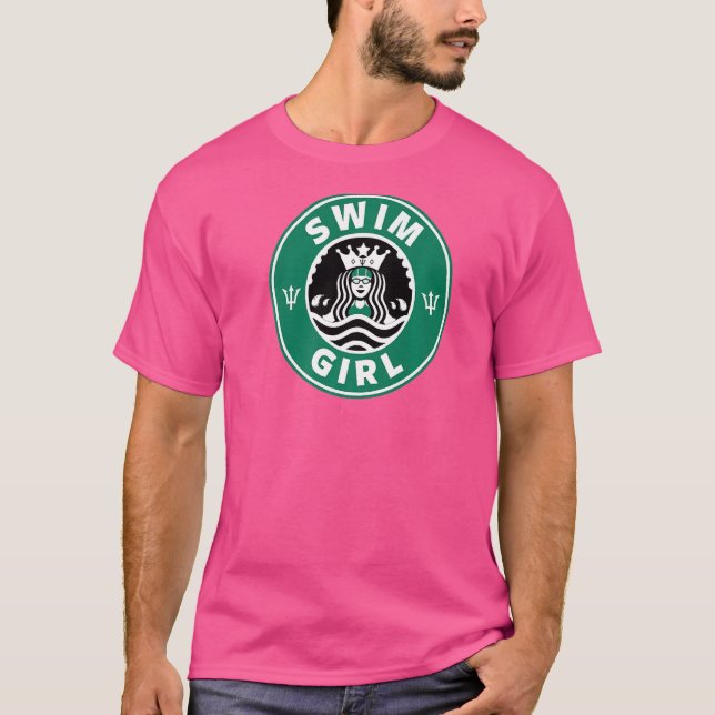 Simma Girl Swimming Team Parody T Shirt (Framsida)