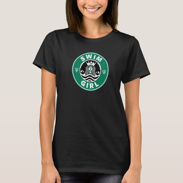 Simma Girl Swimming Team Parody T Shirt (Framsida)