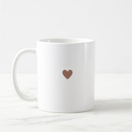 Simma hjärtmocha Brown Modern Minimal Valentine Kaffemugg