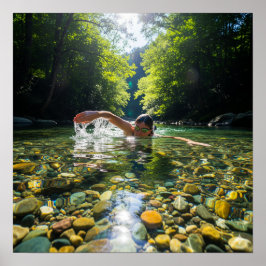 Simma i en Clear Stream Poster