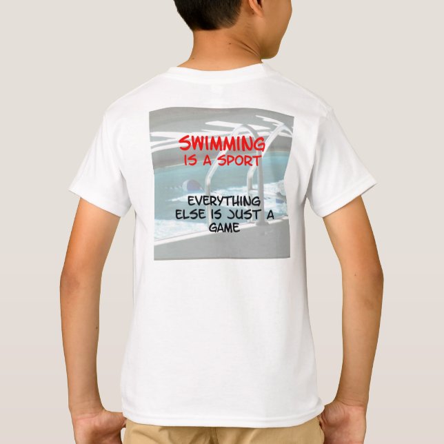 Simma - inte ett spel Kids T-Shirt (Baksida)