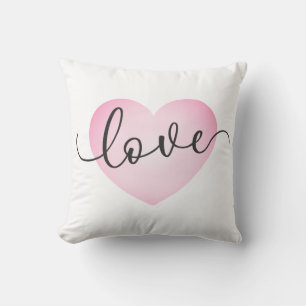 Simma Kärlek Calligraphy Valentine Dekorativ kud Kudde