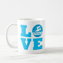 Simma KÄRLEK Swimming and Diving Swimmer eller Coa Kaffemugg