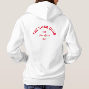 Simma Klubb Anpassningsbar Röd Vapensköld Swimmens T Shirt