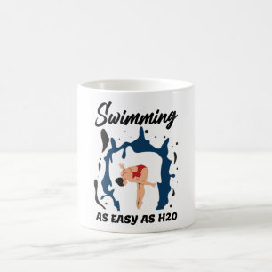 Simma lika enkelt som H2O - Lustigt Simma Kaffemugg