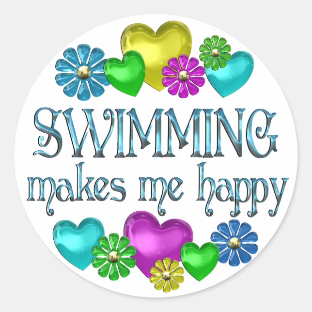 Simma lycka runt klistermärke (Framsida)