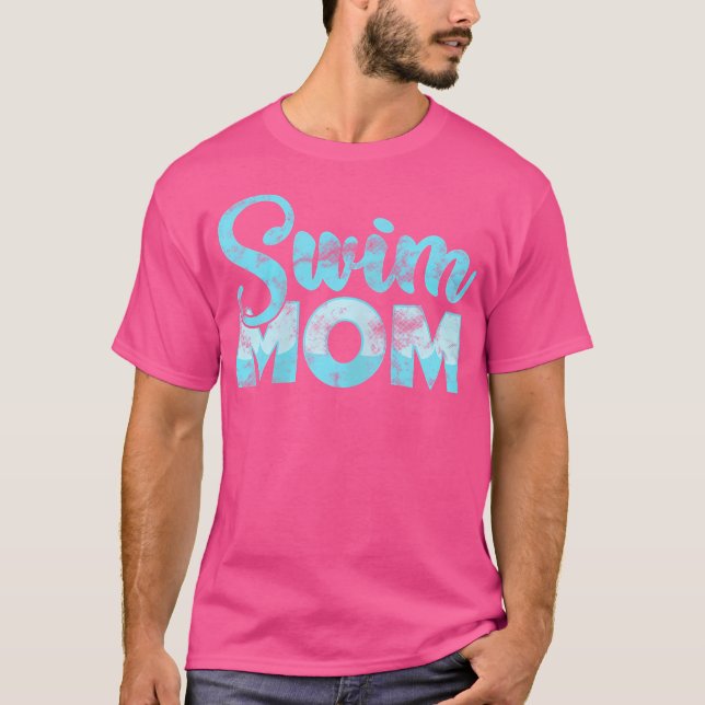 Simma Mamma Prouder Swimmer Woman T Shirt (Framsida)