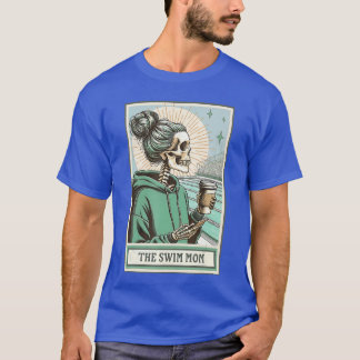 Simma Mamma Skelettkort Simmare Tränare Fru Simmar T Shirt