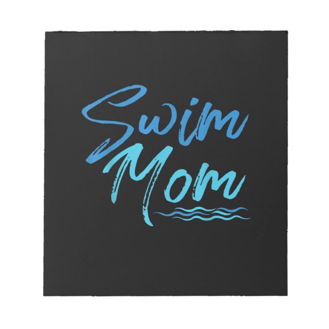 Simma Mamma Swimming Funny Cute Gift Anteckningsblock (Framsida)