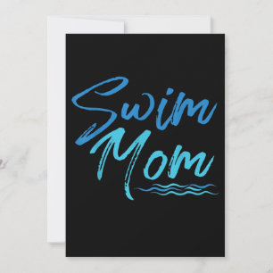 Simma Mamma Swimming Funny Cute Gift Julkort