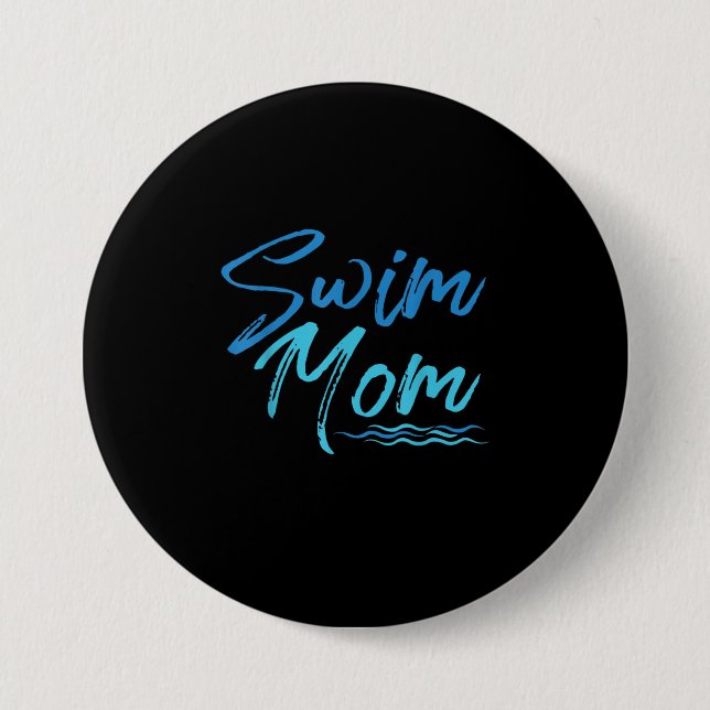 Simma Mamma Swimming Funny Cute Gift Knapp (Framsida)