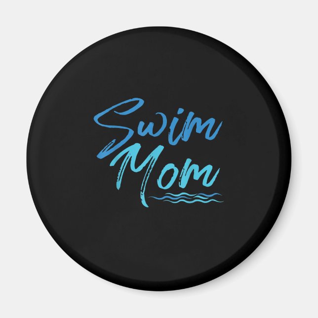 Simma Mamma Swimming Funny Cute Gift Magnet (Framsidan)