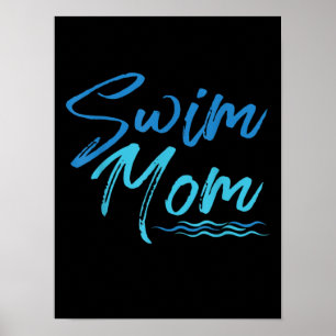 Simma Mamma Swimming Funny Cute Gift Poster