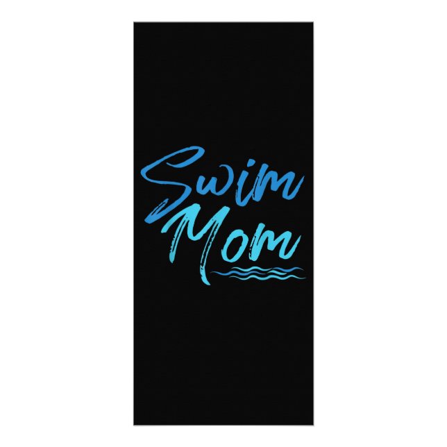 Simma Mamma Swimming Funny Cute Gift Reklamkort (Framsidan)