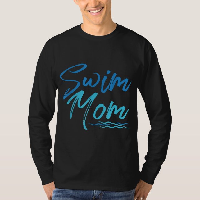 Simma Mamma Swimming Funny Cute Gift T Shirt (Framsida)