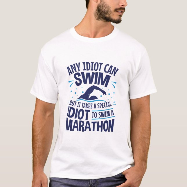 Simma Marathon Open Vatten Ljuny T Shirt (Framsida)