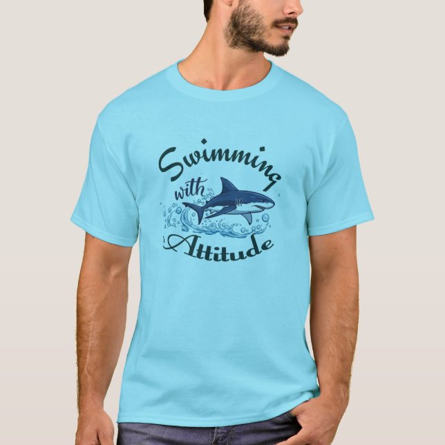 Simma med attityd t shirt (Framsida)