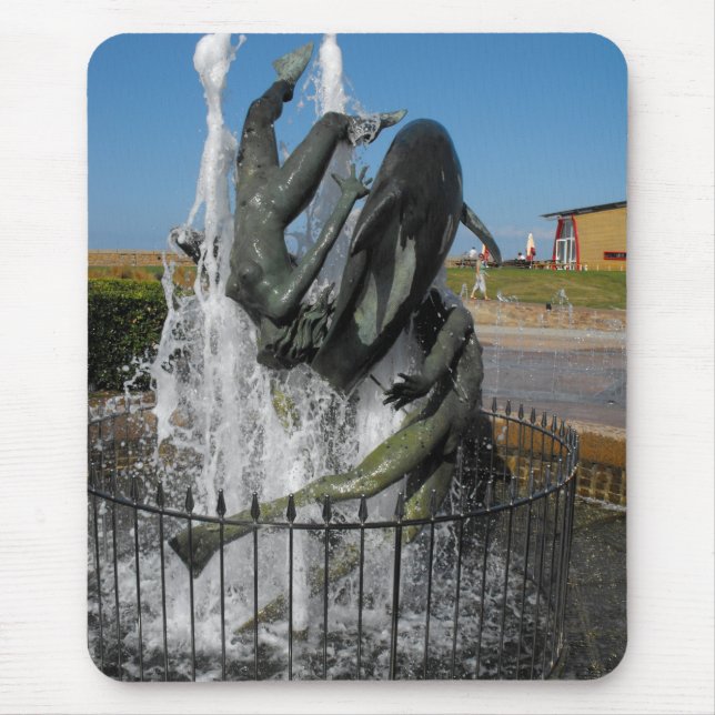 Simma med delfinfontänen musmatta (Framsidan)