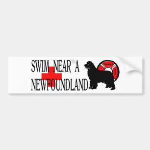 Simma nära en Newfoundland Bildekal