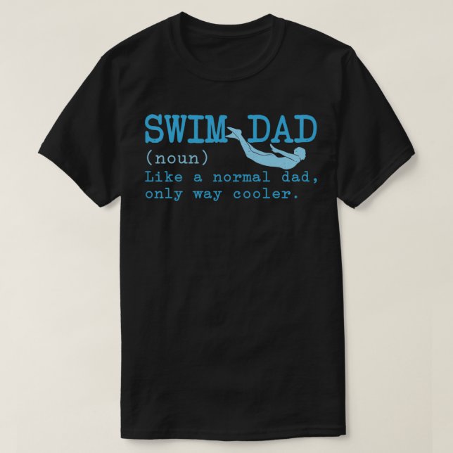 Simma Pappa Definition Funny Manar Swimming Sports T Shirt (Design framsida)