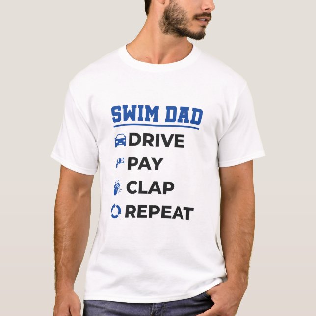 Simma Pappa Funny Drive Betalar paketupprepning T Shirt (Framsida)