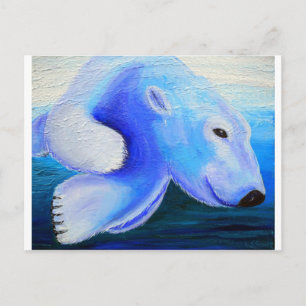 Simma Polar Björnmålning Vykort