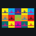 Simma pop Art Poster<br><div class="desc">Simma filmkonst. Om Swimming är din hobby,  ditt yrke eller din besatthet,  visa den med underbara simmande t-shirts,  mugg,  klistermärken med mera. De är också underbara gåvor till andra Swimming fläkt!</div>
