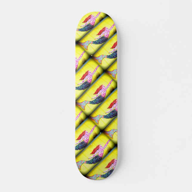 simma röda sjöjungfruar skateboard bräda 19,5 cm (Framsida)