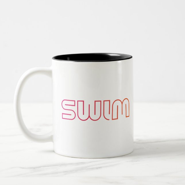 Simma rolig design Två-Tonad mugg (Vänster)