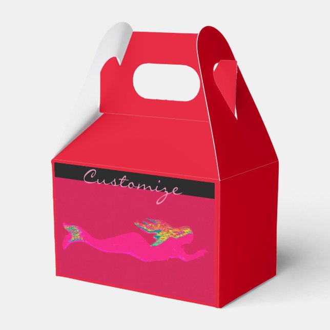 simma rosa sjöjungfru röd presentaskar (Framsidan Sidan)